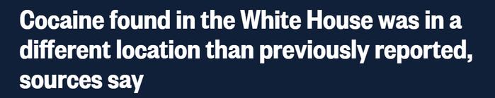 美NBC可卡因发现位置靠近白宫战情室下周初结束
