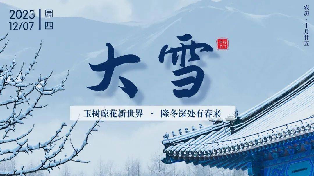 （早安你好）12月7日星期四农历十月廿五大雪